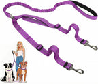 Double Leash for Two Dogs, No Tangle Bungee Dog Leash - Reflective, Comfortable Padded Handles, Bungee Shock Absorbing, Two Point Control Dog Leashes, Black (51-70 in) - Image 10