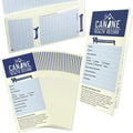 ANZON MORIES Dog Vaccination Record Cards front view showing the comprehensive medical log layout for puppies.