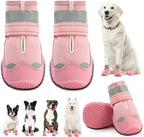 Dog Boots for Large Dogs, Medium Dog Boots & Paw Protectors for Hardwood Floors, Outdoor Dog Booties for Hot Pavement Winter Snow Hiking, Dog Shoes with Reflective Strips - Image 15