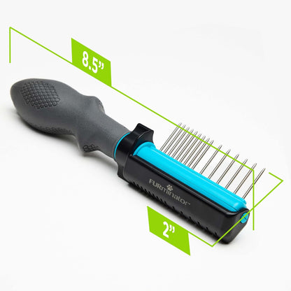 FURminator 2-in-1 Doodle Grooming Tool for Dogs, 1 Count, Dematting Tool with Comb for Mats, Tangles & Maintenance on Curly, Long, Silky & Wiry Coats - Image 12