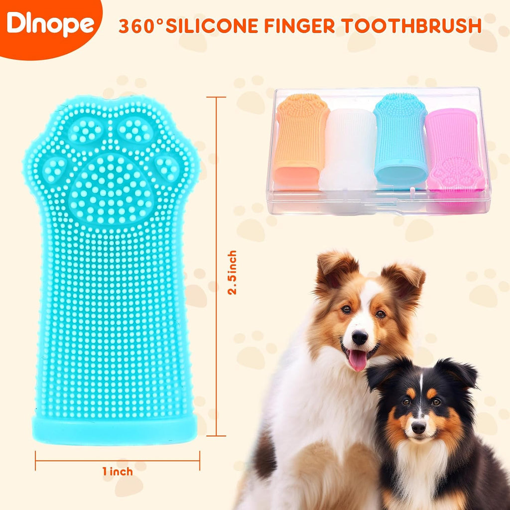 Durable food grade silicone dog tooth brushing tool