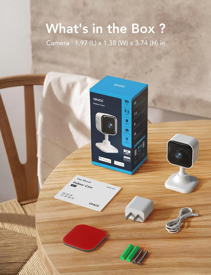 GNCC 2K Indoor Cameras for Home Security with Phone App, 2.4G/5G Mini Pet Cam w/Human/Motion/Sound Detection, Compatible with Alexa, Cloud Storage Optional, Fixed View, Plug-in, 2 Pack - Image 9