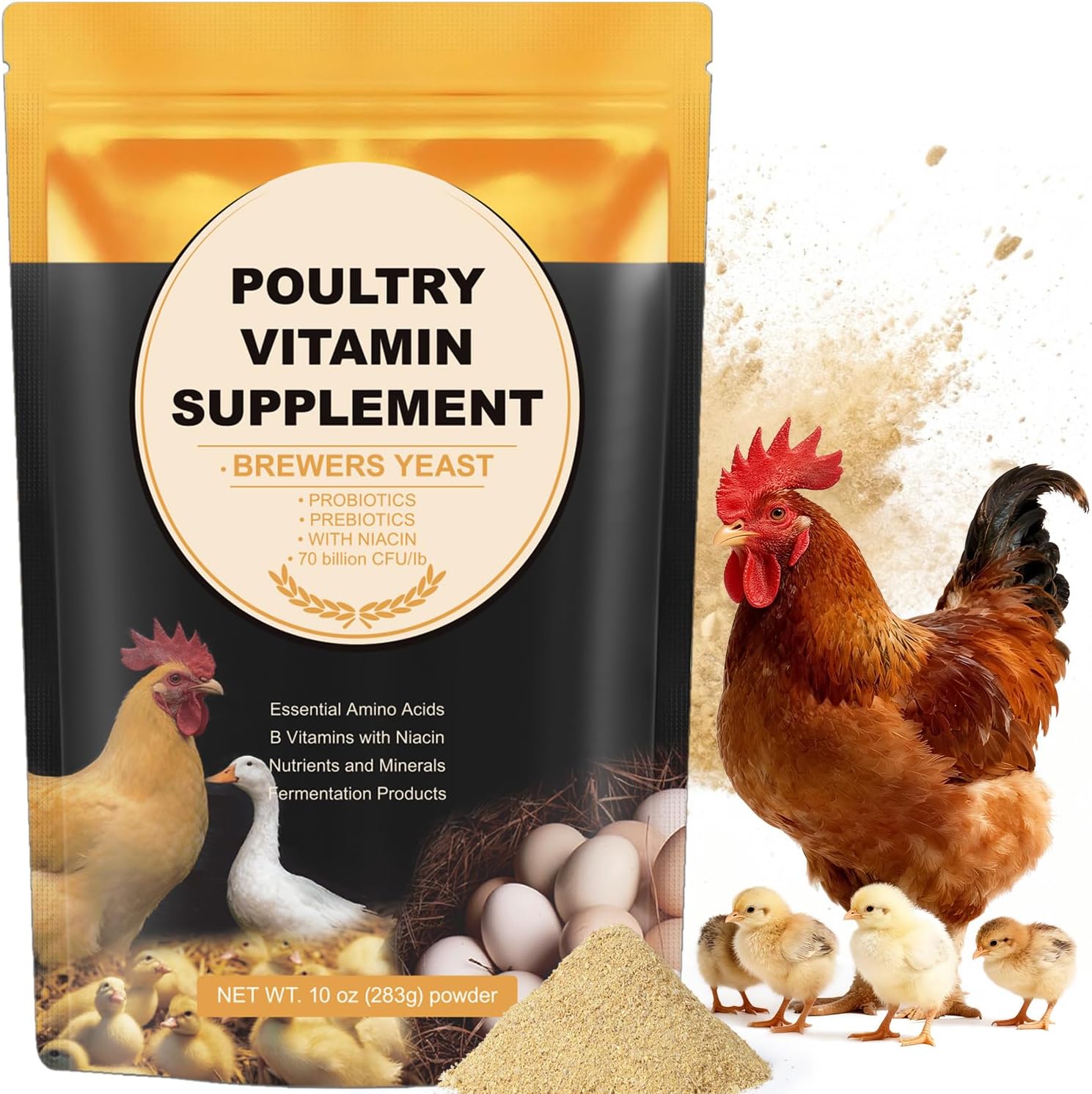 Nature Intended poultry brewer's yeast powder front view for flock health