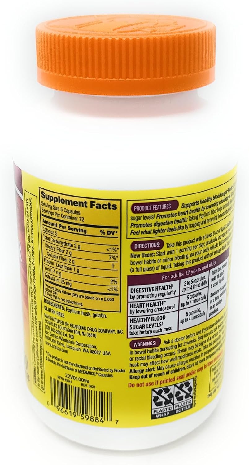 Kirkland signature fiber 360 capsules box packaging