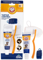Close up of dog dental care kit brush head