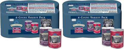 Blue Buffalo Wilderness Adult Wet Dog Food Variety Pack, Beef & Chicken Grill, 32g Protein, and Chicken & Salmon Grill, 35g Protein, Grain-Free & High-Protein, Natural, 12.5-oz. Each (6 Cans) - Image 11
