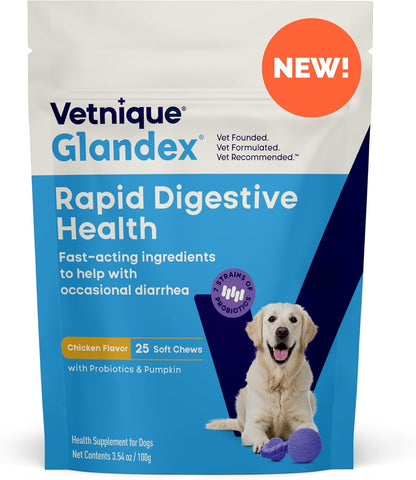 Vetnique Glandex Dog Probiotic Chews, Daily Probiotics for Dogs 5 Strains, Prebiotics & Digestive Enzymes for Gut & Immune Health, Vet Formulated for Occasional Diarrhea (60ct Chews, Probiotic Chews) - Image 11