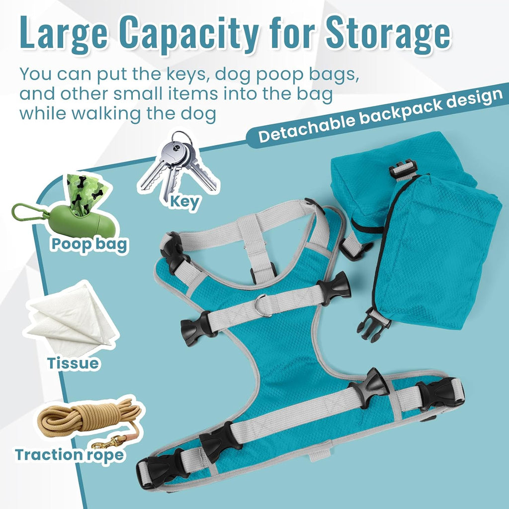 Breathable mesh lining view of the OUOBOB dog backpack preventing pet chafing
