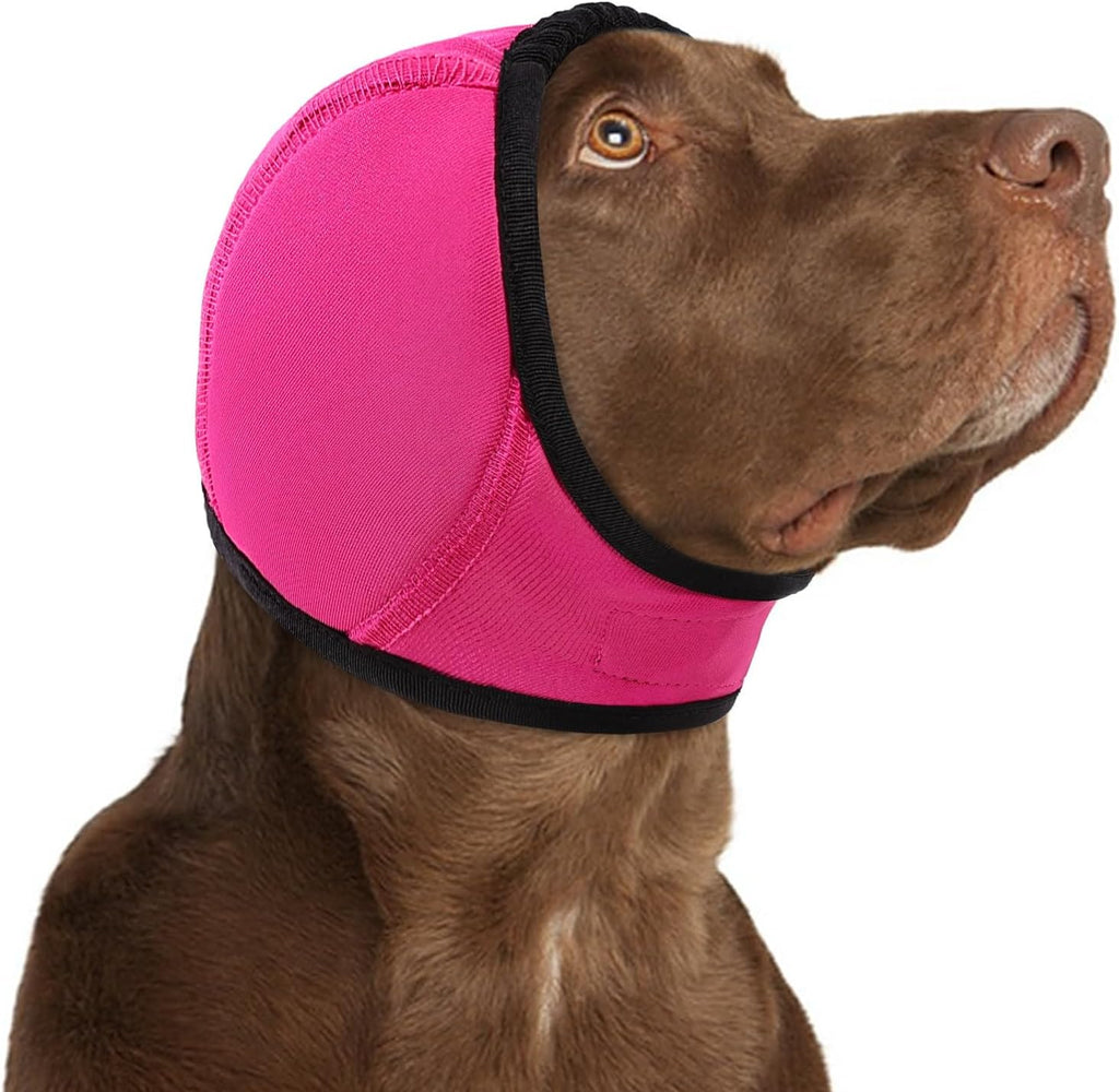 KOESON Dog Calming Hoodie - No Shake Ear Wraps for Dogs, Anxiety Relief & Noise Protection, Water Resistant Pet Ear Cover Muffs for Firework, Grooming, Thunderstorms, Swimming, Bathing, Grey L - Image 9