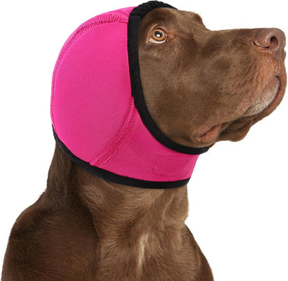 KOESON Dog Calming Hoodie - No Shake Ear Wraps for Dogs, Anxiety Relief & Noise Protection, Water Resistant Pet Ear Cover Muffs for Firework, Grooming, Thunderstorms, Swimming, Bathing, Grey L - Image 9