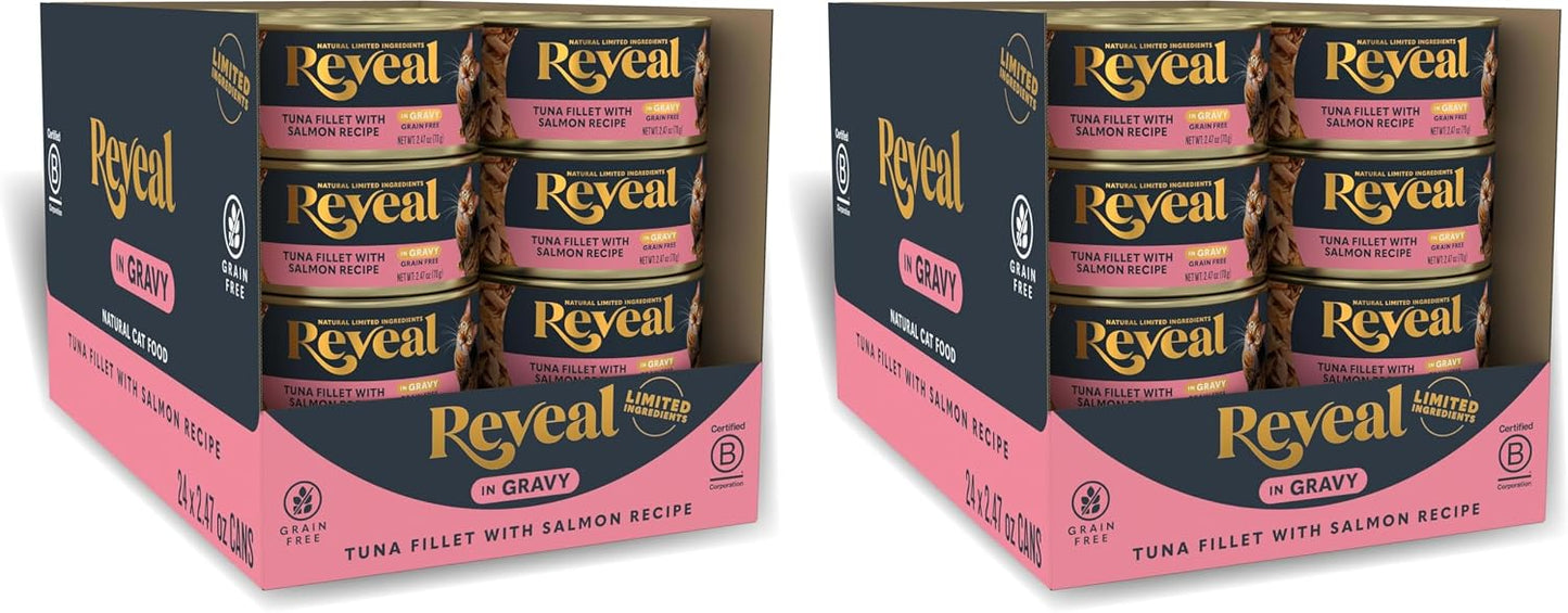 Reveal Fish & Chicken Variety Wet Cat Food in Gravy 12-Pack, Protein, Limited Ingredient, Grain Free, Canned Cat Food, No Artificial Additives, No By-Products (12 x 2.47 oz Cans) - Image 12