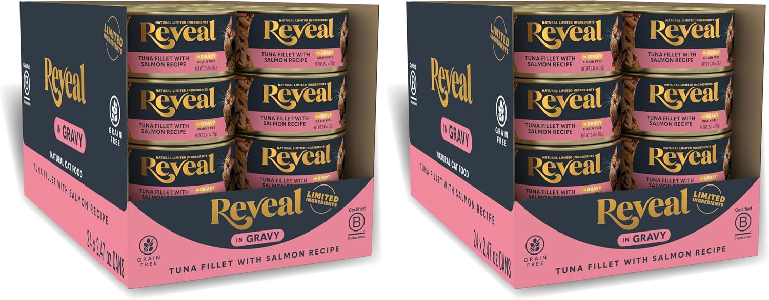 Reveal Fish & Chicken Variety Wet Cat Food in Gravy 12-Pack, Protein, Limited Ingredient, Grain Free, Canned Cat Food, No Artificial Additives, No By-Products (12 x 2.47 oz Cans) - Image 12