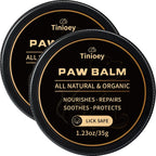 Tinioey All Natural Dog Paw Balm set front view packaging
