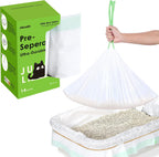 Cat Litter Box Liners [30 Count]-Large/Jumbo 37"x16" | Heavy Duty Scratch Resistance Drawstring Cat Litter Bags-No Tearing Needed-70% Recycled Ocean Plastic - Image 10
