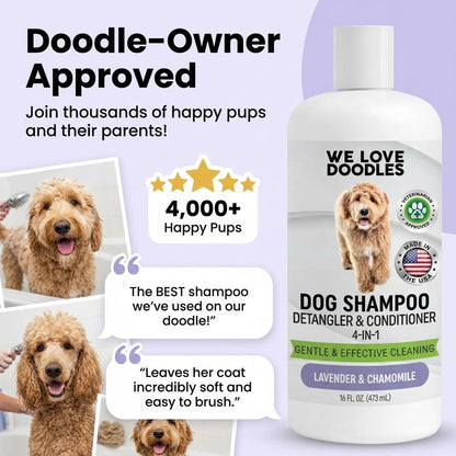 We Love Doodles professional doodle grooming shampoo close up view
