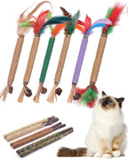 TINDTOP Catnip Chew Toys for Cats, 12 Pack Natural Silvervine Sticks for Kittens Teeth Cleaning, Matatabi Dental Care, Increase Appetite, Calm Cat Anxiety and Stress, Aggressive Chewers Cat Dental Toy - Image 9