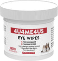 4U4ME4US Pet Eye Wipes and Tear Stain Remover front container view showing 120 count label