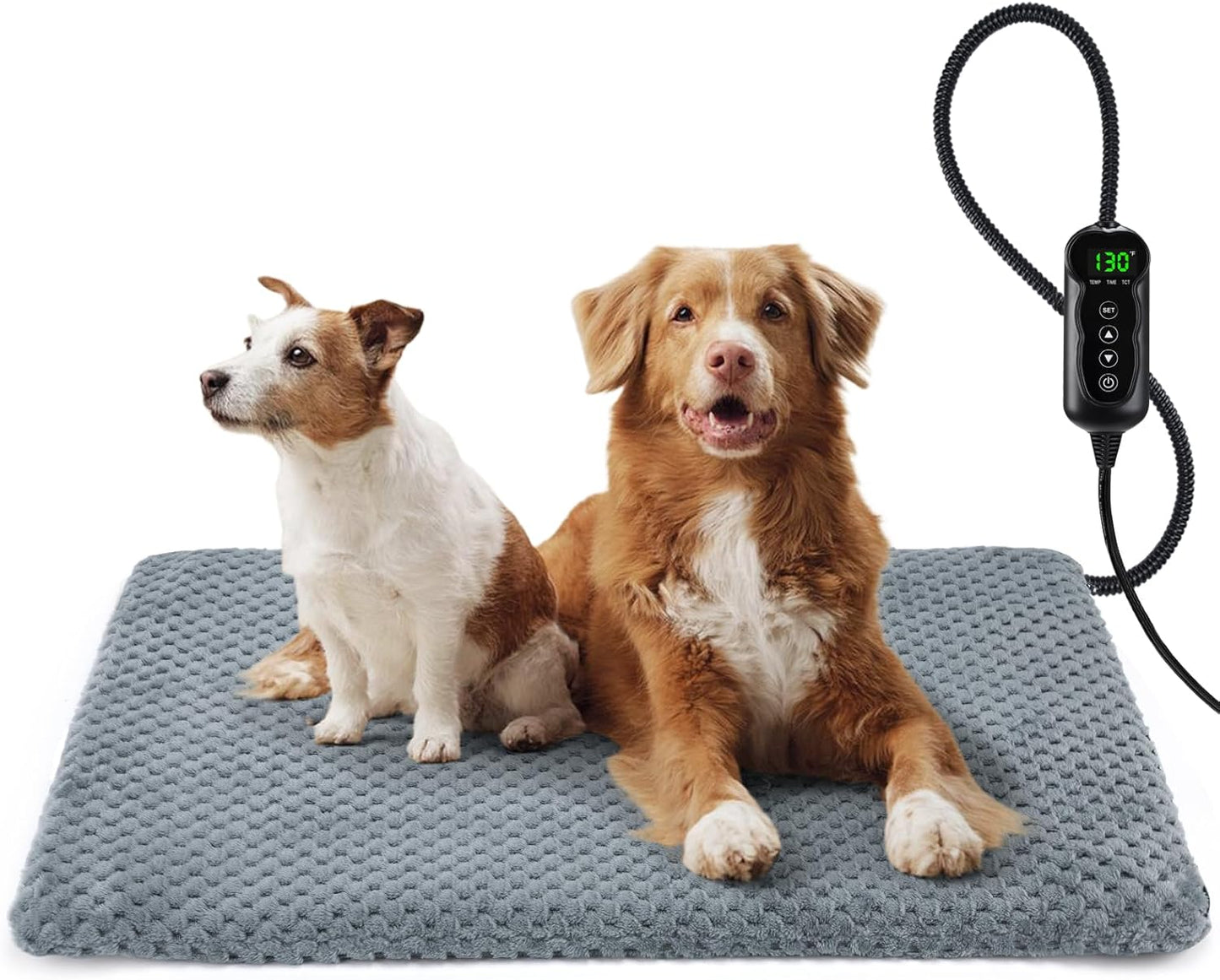 INVENHO Heated Cat Bed, Waterproof Adjustable Temperature Dog Cat Heating Pad with Timer, Indoor Pet Heating Pad for Cats Dogs Electric Pads for Dogs Cats, Pet Heated Pad (S: 18" x 16") - Image 11