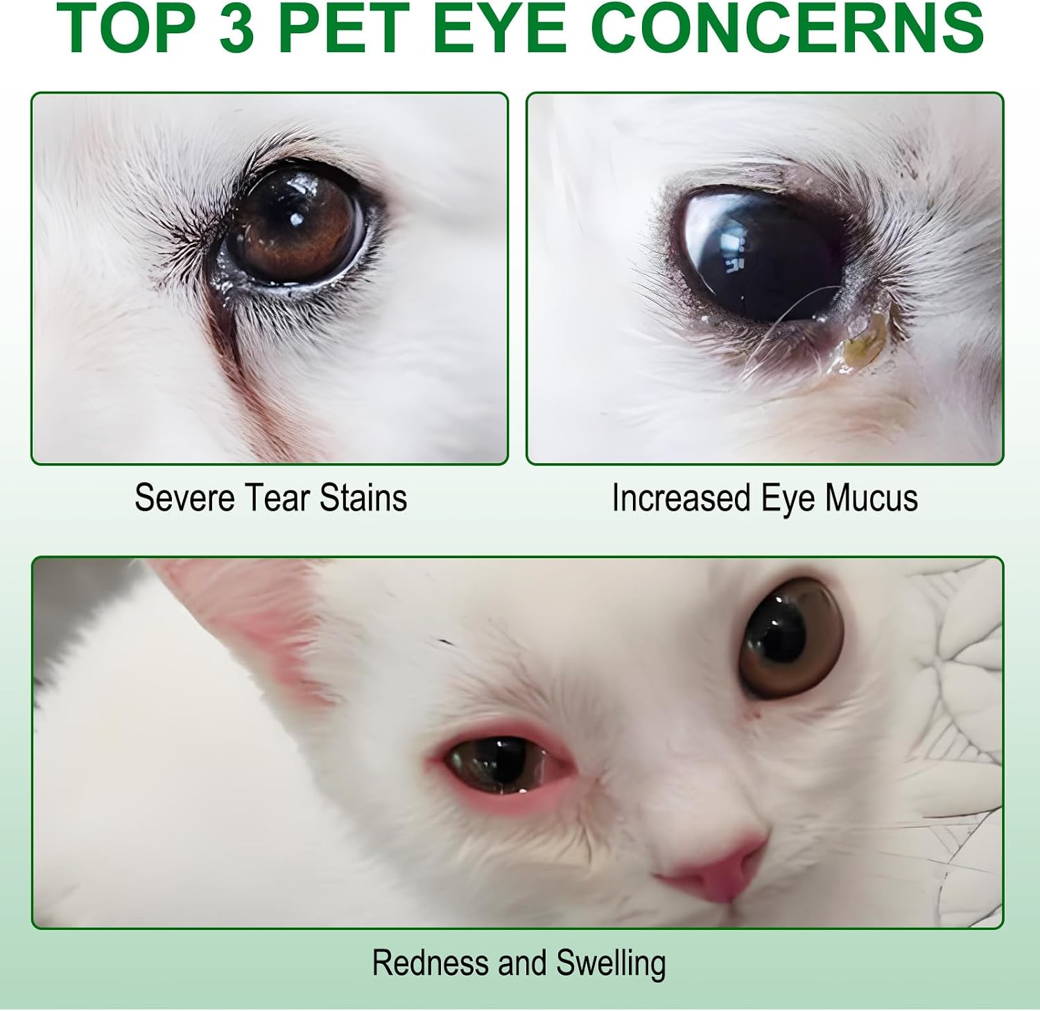 Pre-moistened hypoallergenic eye wipes for dogs and cats being pulled out of the container dispenser
