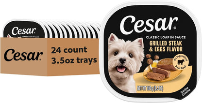 Cesar Classic Loaf in Sauce Adult Wet Dog Food Filet Mignon, 3.5 oz. Easy Peel Trays, 24 Count (Pack of 1) - Image 14