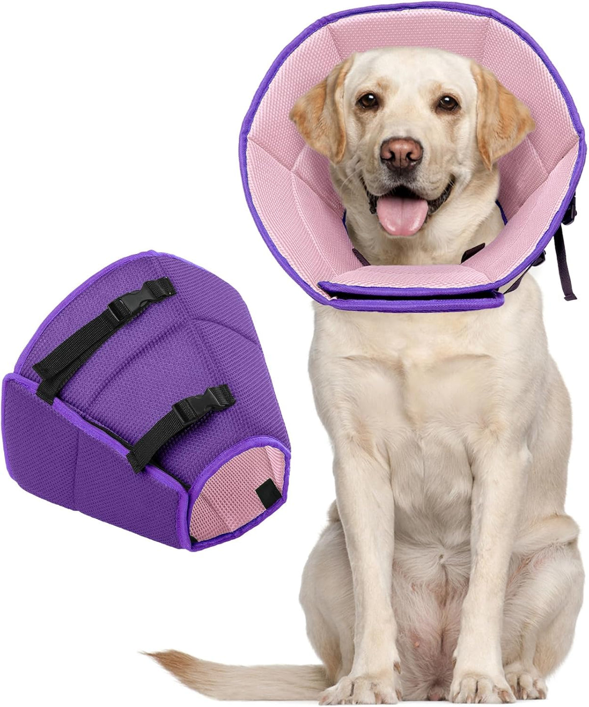 Dog Cone Collar After Surgery for Medium Dogs, Adjustable Soft Recovery Cone for Dogs to Stop Licking Biting, Comfortable Pet Elizabethan Alternative for Wound Healing - Image 15