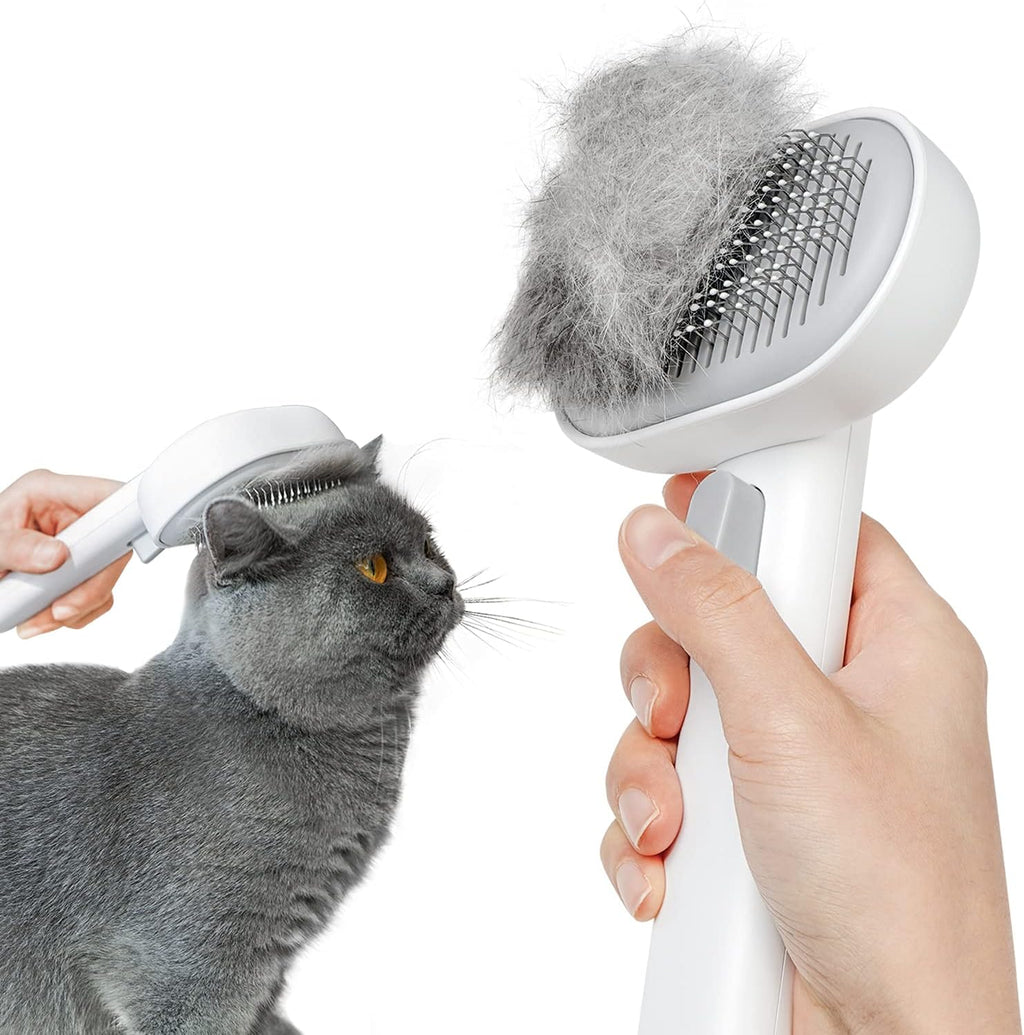 Aumuca self cleaning slicker brush front view