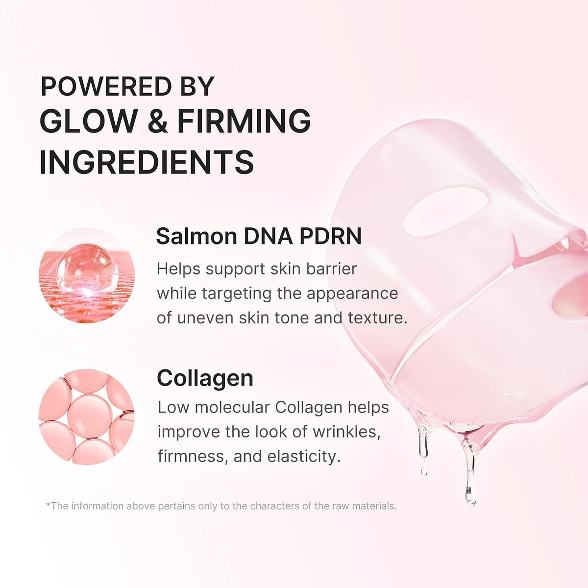 Medicube PDRN Jelly Mask applied on face showing glowing finish