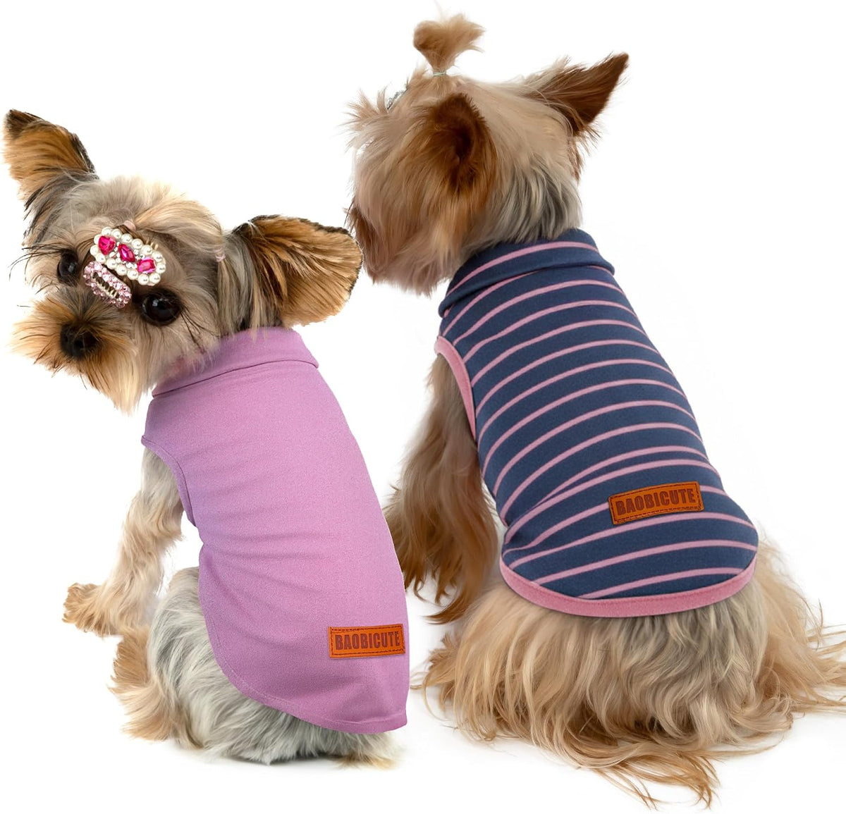 2 Pack Dog Sweater Clothes Soft Velvet Fabric Coat Dog Sweatshirt Sweaters for Small Medium Large Dogs Pullover Turtleneck Pet Puppy Clothes Cold Weather Warm Puppy Sweater - Image 11