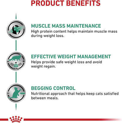 USA imported Royal Canin prescription feline weight management wet food can.