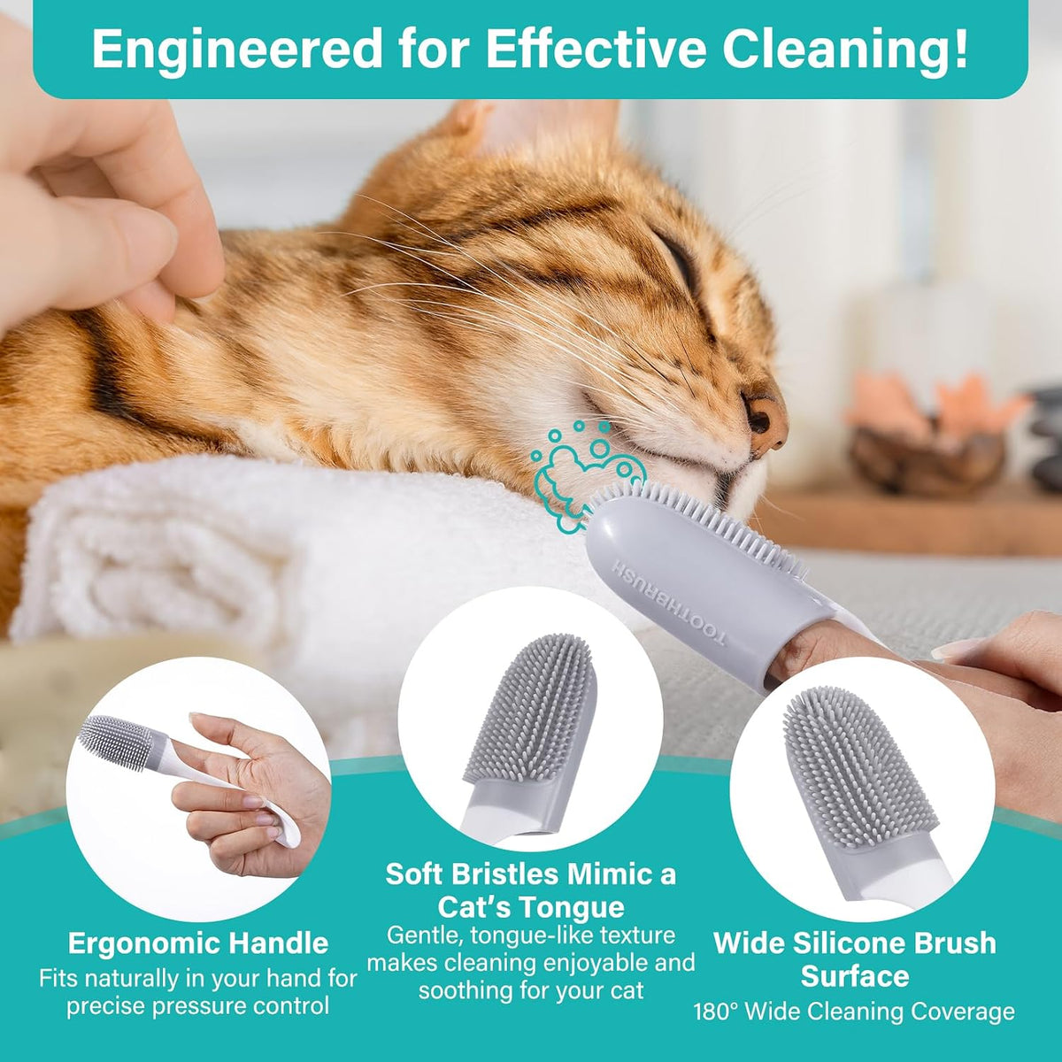 Authentic USA imported cat chin care kit for oil control and debris removal