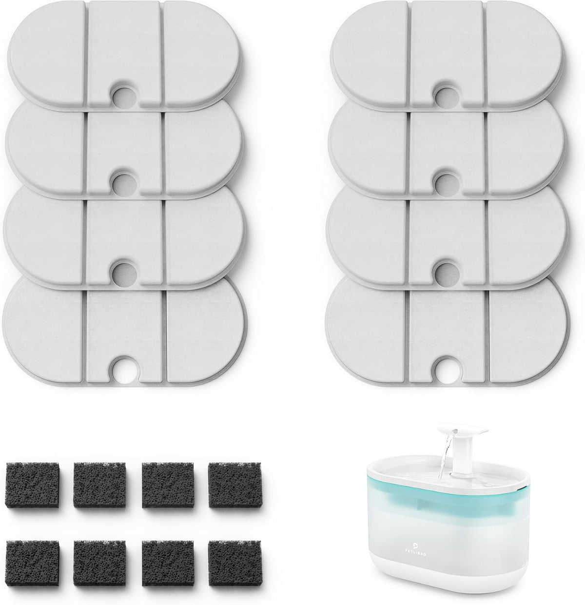 PETLIBRO Replacement Filters for Dockstream Cat Water Fountain PLWF106/PLWF116/PLWF115/PLWF105/PLWF005, 4 Months Set of Replacement Filters for Ultra Quiet Cat Fountain, 8 Count for Pet Water Fountain - Image 12