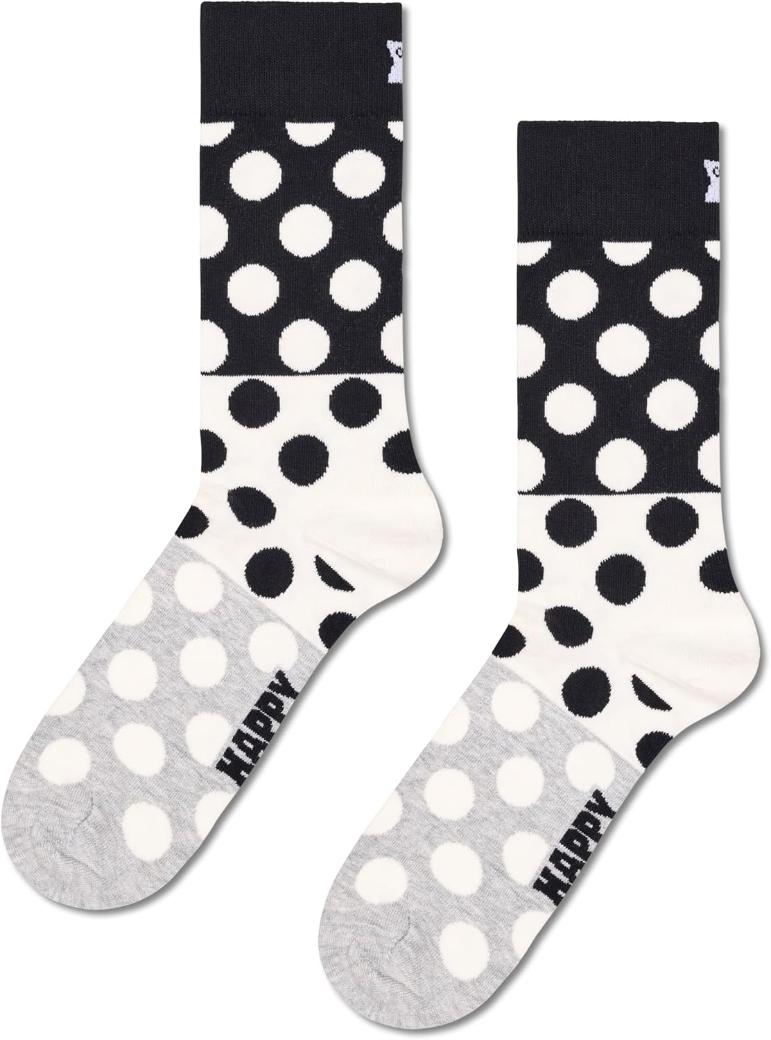 Stylized flat lay of Happy Socks 5-pack pattern set