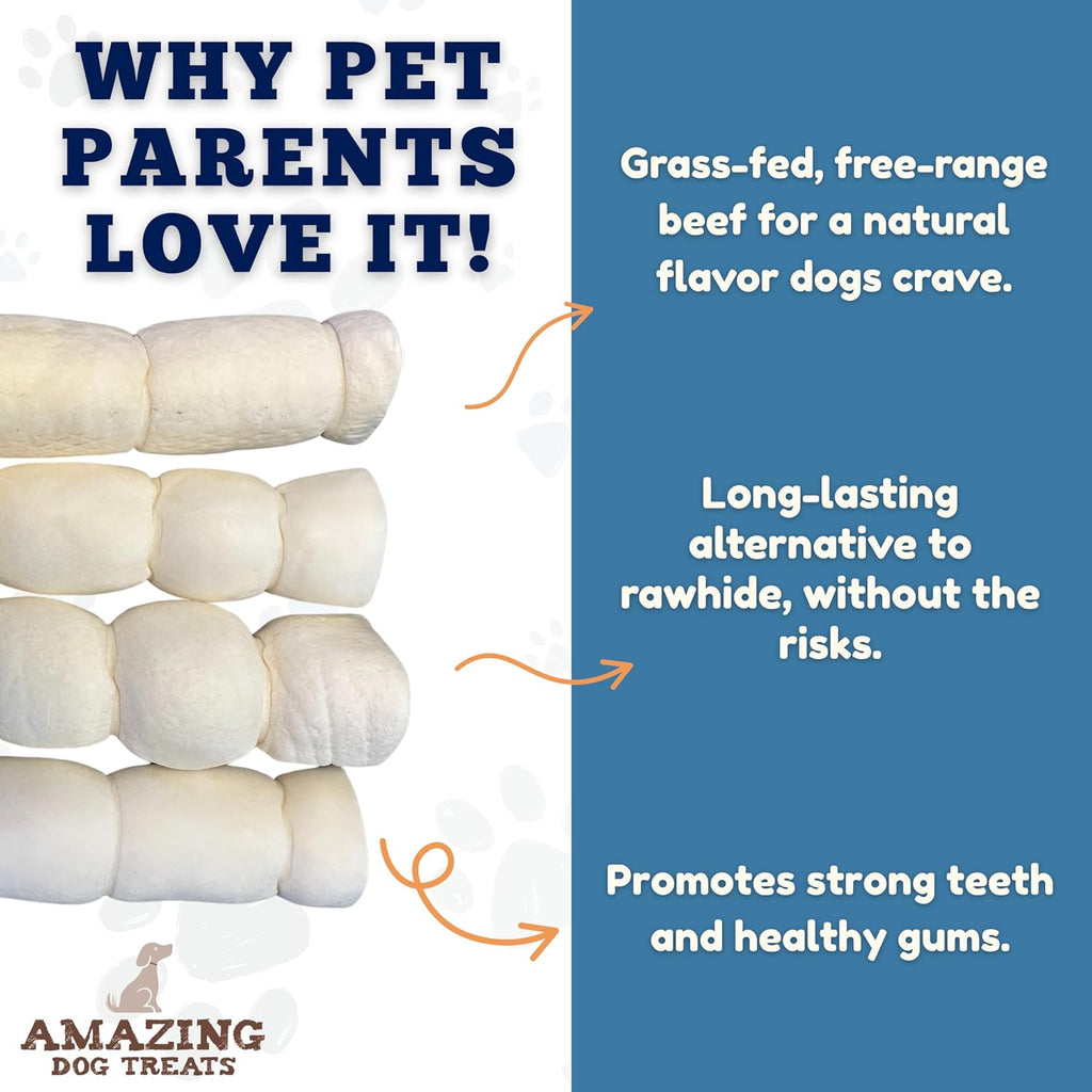 Durable beef cheek chew treats for power chewers