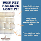 Durable beef cheek chew treats for power chewers