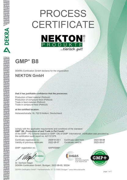 Nekton Biotin 1.23 ounce jar showing dosage and mixing instructions