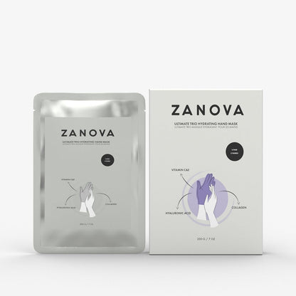 Zanova Collagen Hydrating Hand Mask box front view