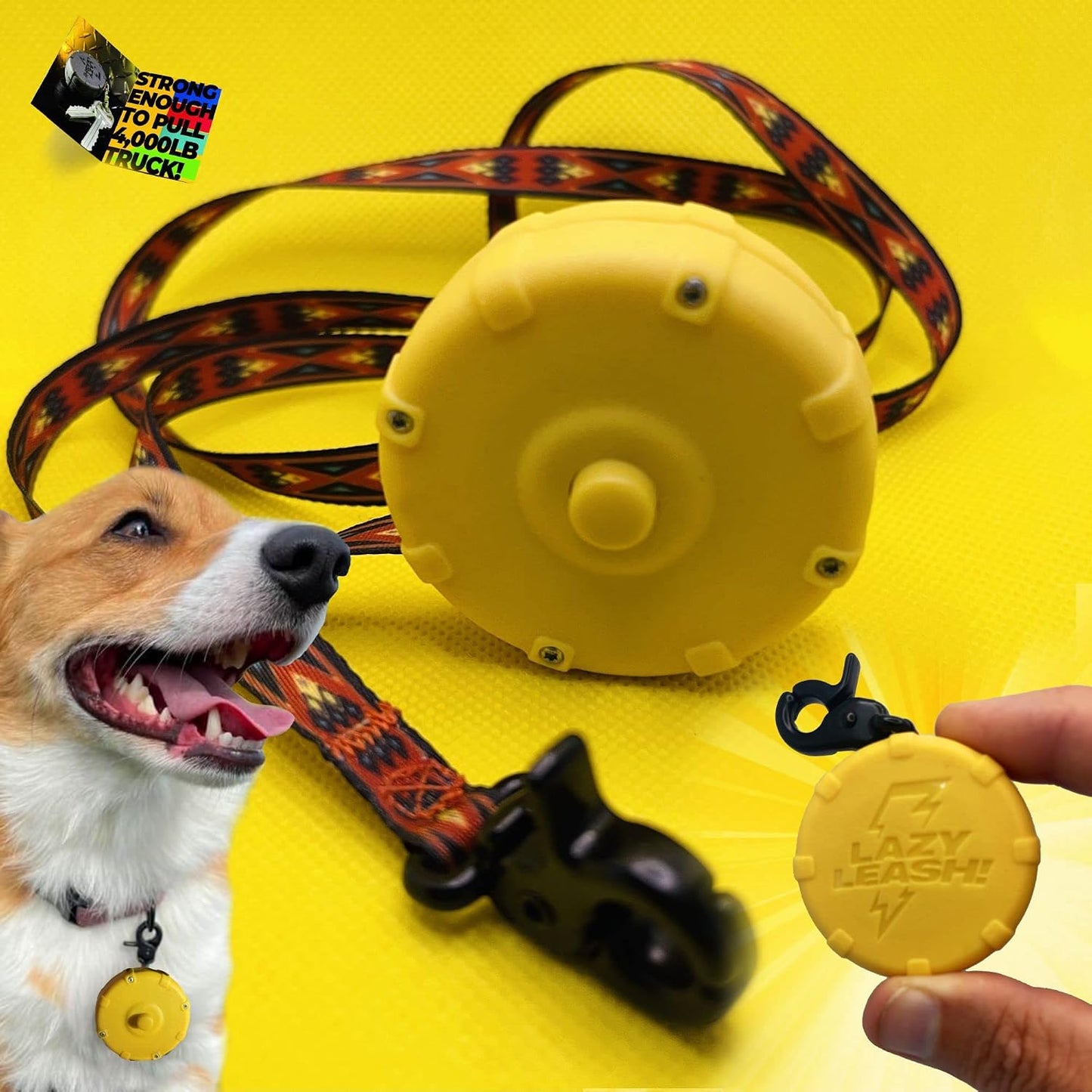Mini Clip-On Power Leash Set - 2pc Heavy-Duty, Lightweight, Compact, Durable, Waterproof, Wearable, Adjustable Lead for Off-Leash Walking, Hiking, Training, Travel & Hands-Free Dog Control - Image 14