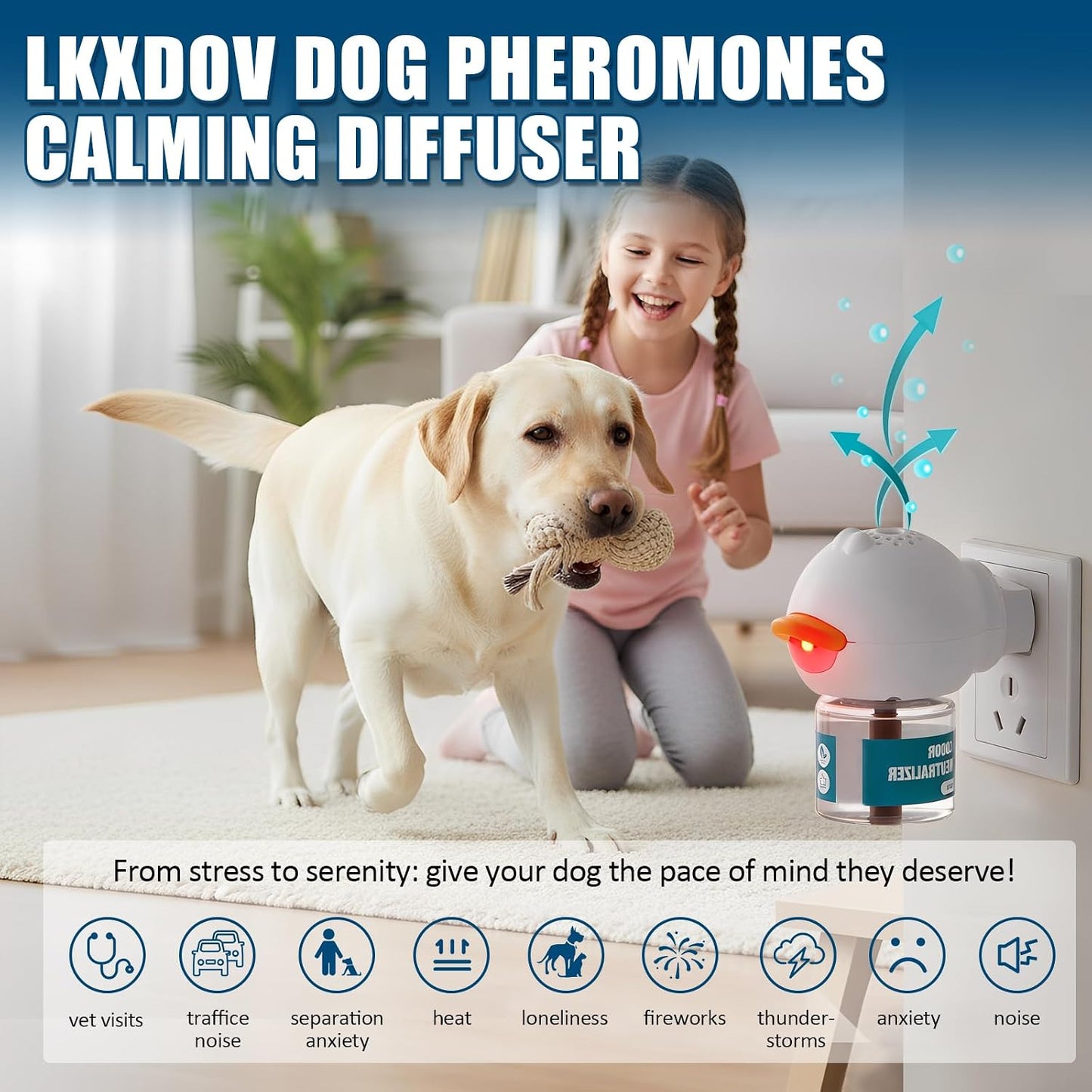 LKXDOV anti stress treatment kit for excessive dog barking and chewing