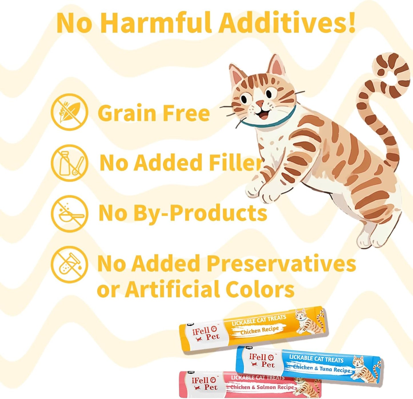 Variety pack of 12 chicken and seafood cat treat tubes