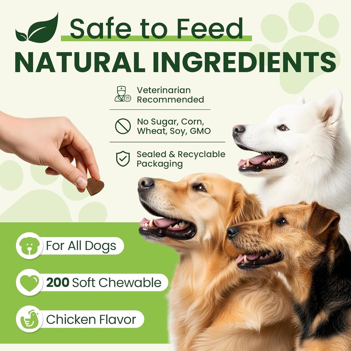 Tciika canine wellness supplements with probiotics and omega-3