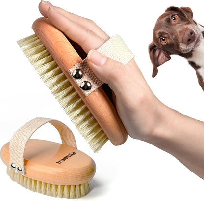 MLQGKUZ professional dog brush front view for premium short hair grooming