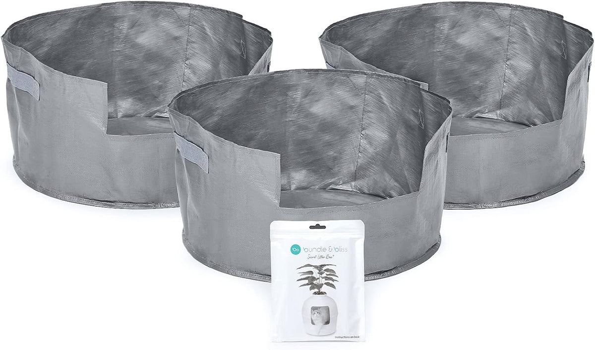 Bundle And Bliss waterproof litter tray insert showing commercial tarpaulin material
