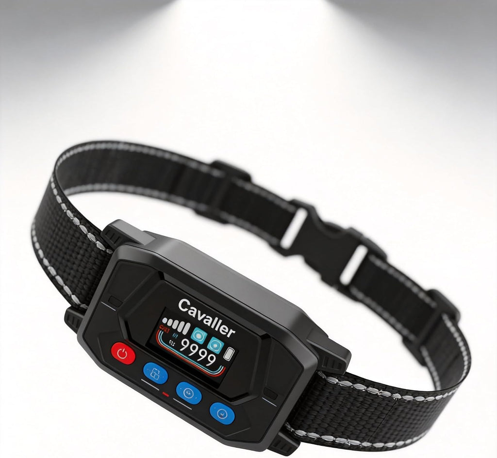PATPET GPS electronic pet containment collar positioned outdoors on open grass terrain.