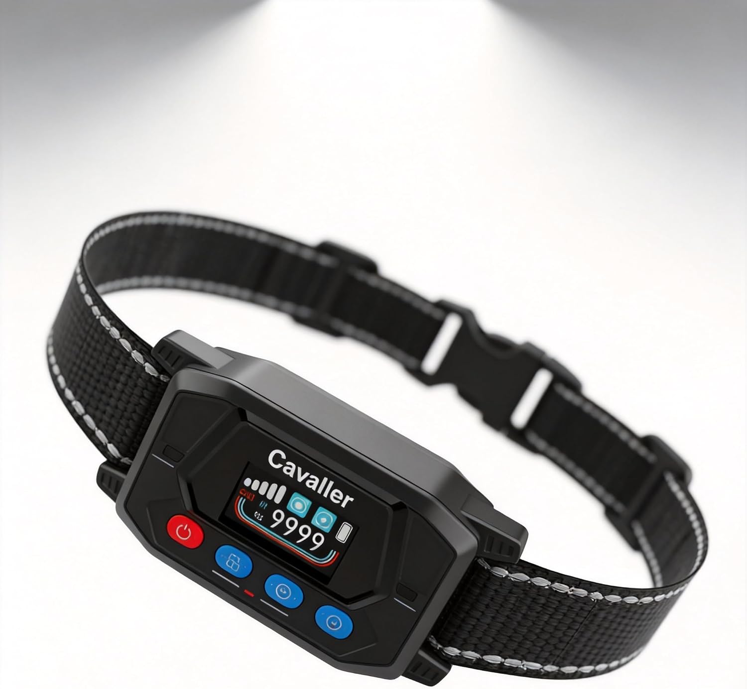 PATPET GPS electronic pet containment collar positioned outdoors on open grass terrain.