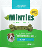 Minties Dental Chews for Dogs, 60 Count, Vet-Recommended Mint-Flavored Dental Dog Treats for Medium Dogs, Bones Clean Teeth, Fight Bad Breath, and Removes Plaque and Tartar - Image 13