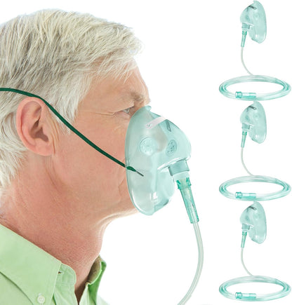 Woowruier 3 Pack Oxygen Masks Adult XL front view for respiratory therapy.
