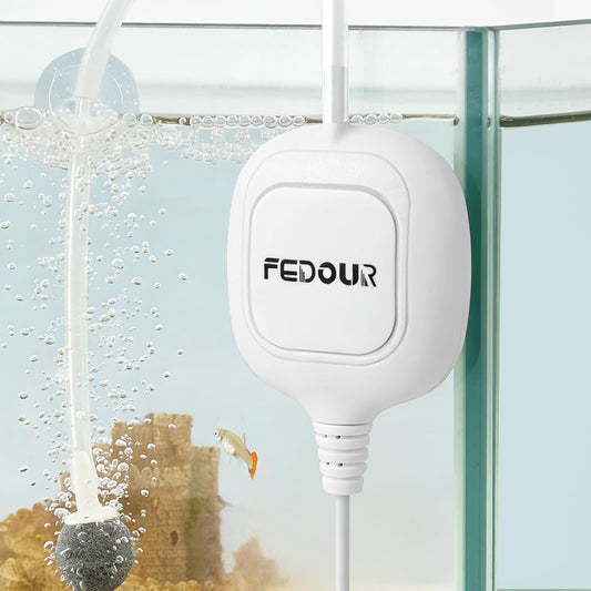 Fedour Mini Whisper Aquarium Air Pump front view
