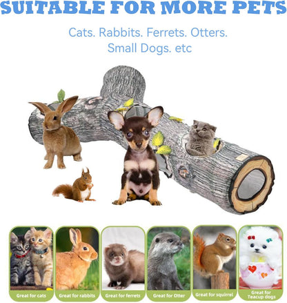 Spacious three channel pet activity maze compressed for easy storage