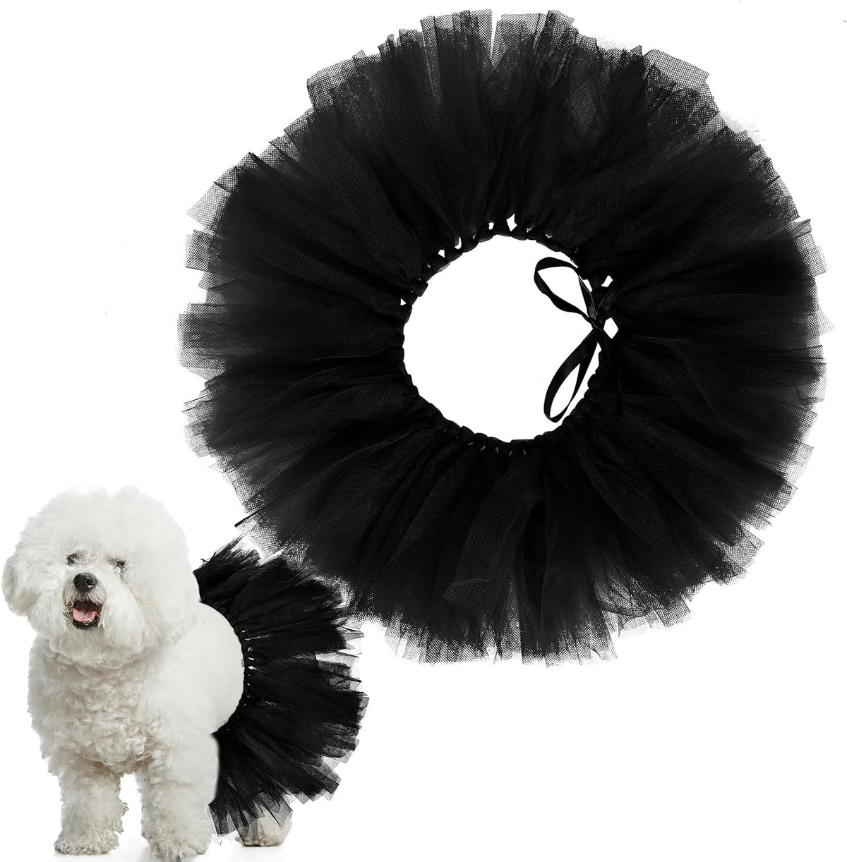 Dog Tutu Tulle Tutu for Dogs Small Large Medium Puppy Dress Ballerina Costume Skirt for Holiday Puppy Cats Bunny Pet Outfit Birthday Wedding Party Photo Prop Supplies(Pink) - Image 15