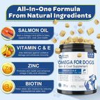 Salmon oil pet supplement chews for dog itchy skin relief